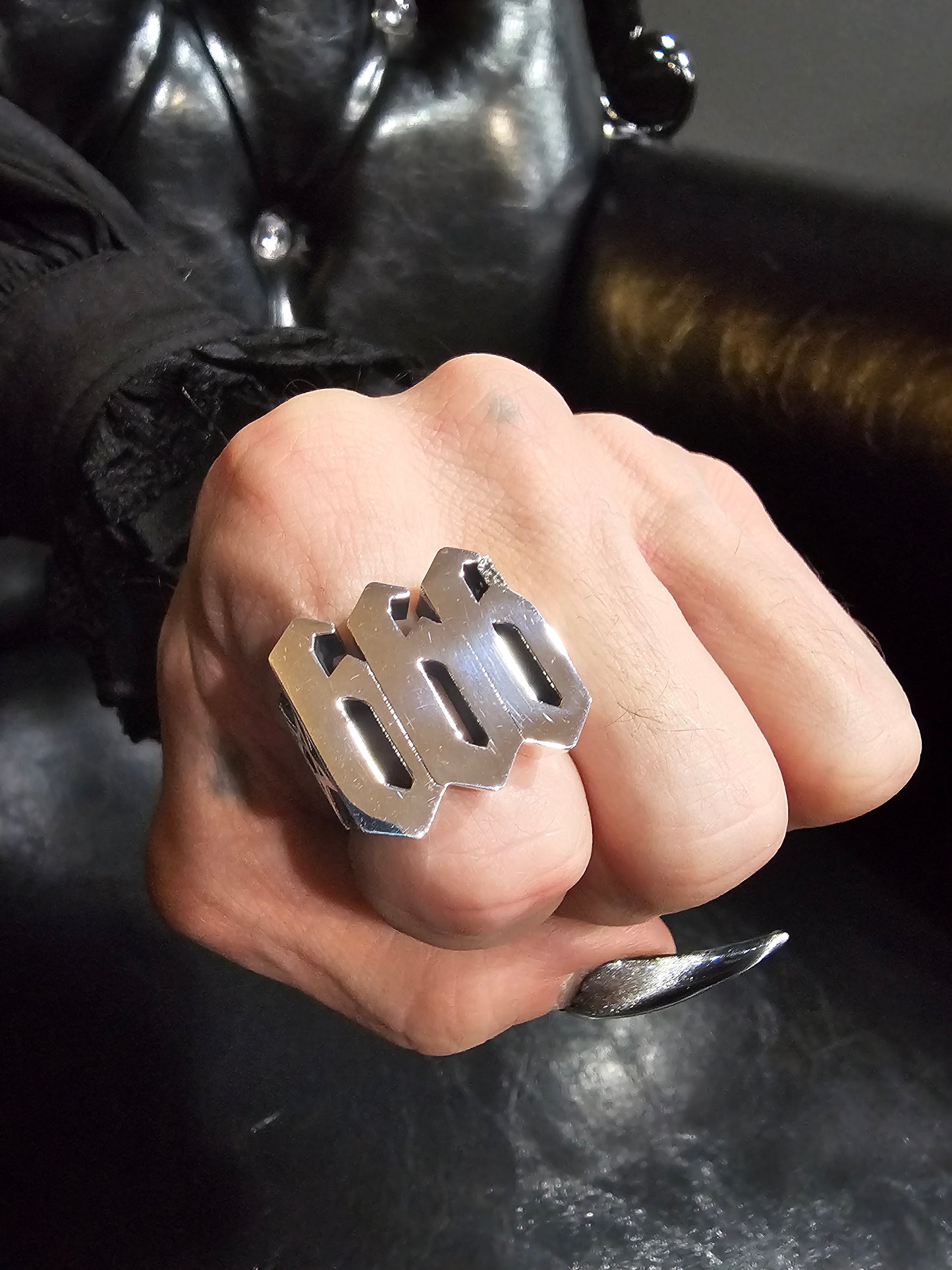 666 Ring -Solid Sterling Silver, Handmade, comfort fit