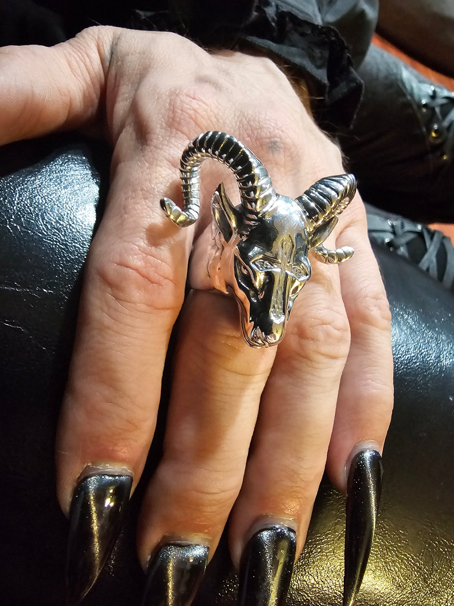 The Goat -Solid Sterling Silver, Handmade, comfort fit