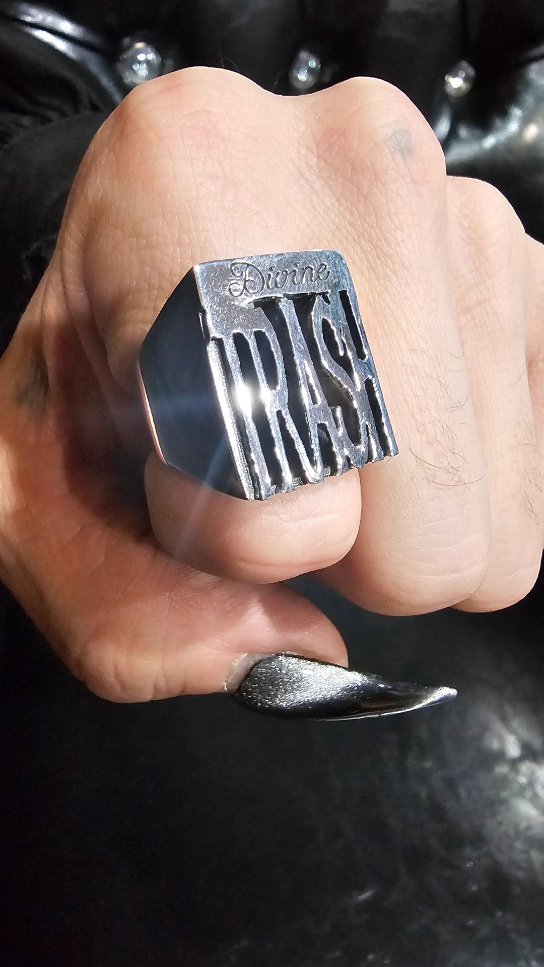 Divine Trash Ring -Solid Sterling Silver, Handmade, comfort fit