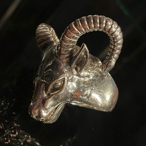 The Goat -Solid Sterling Silver, Handmade, comfort fit