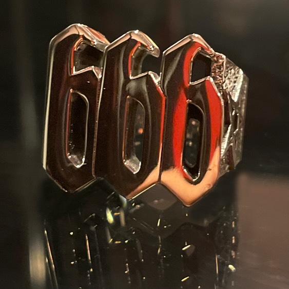 666 Ring -Solid Sterling Silver, Handmade, comfort fit