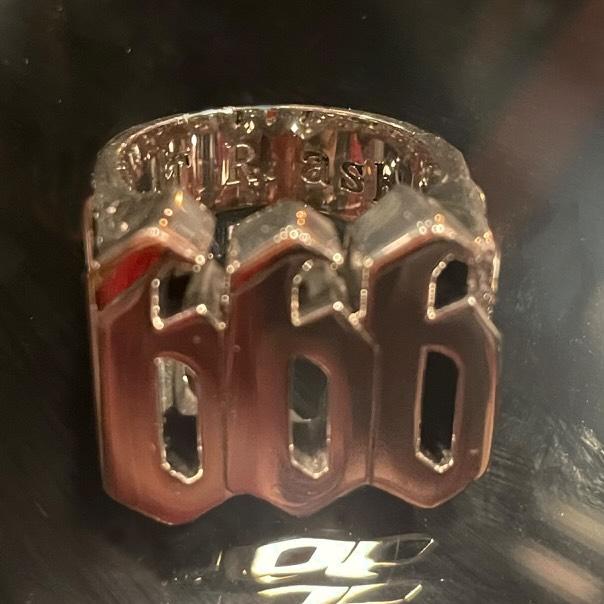 666 Ring -Solid Sterling Silver, Handmade, comfort fit