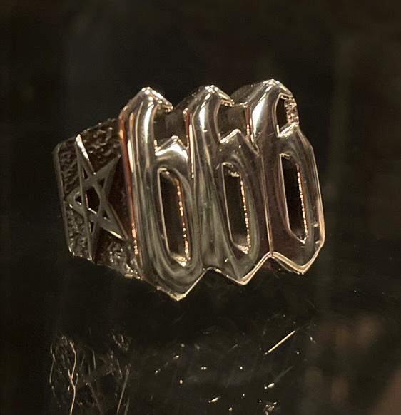 666 Ring -Solid Sterling Silver, Handmade, comfort fit