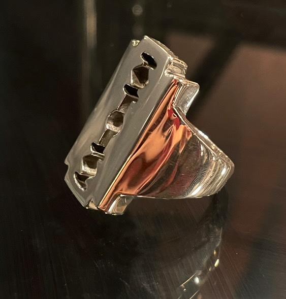 Razor Ring -Solid Sterling Silver, Handmade, comfort fit