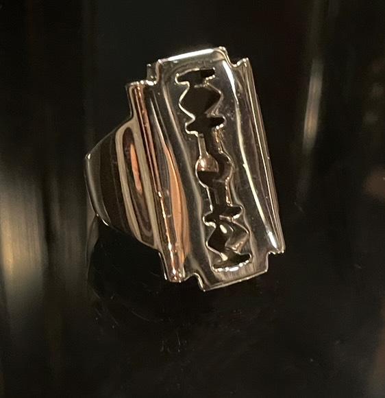 Razor Ring -Solid Sterling Silver, Handmade, comfort fit