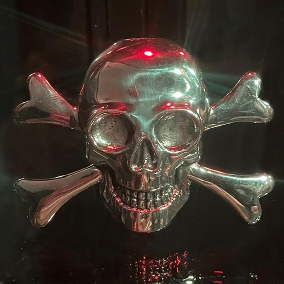 Skull And Crossbones Belt Buckle HEAVY Sterling Silver or Stainless Steel