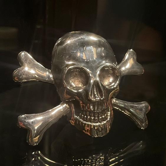 Skull And Crossbones Belt Buckle HEAVY Sterling Silver or Stainless Steel