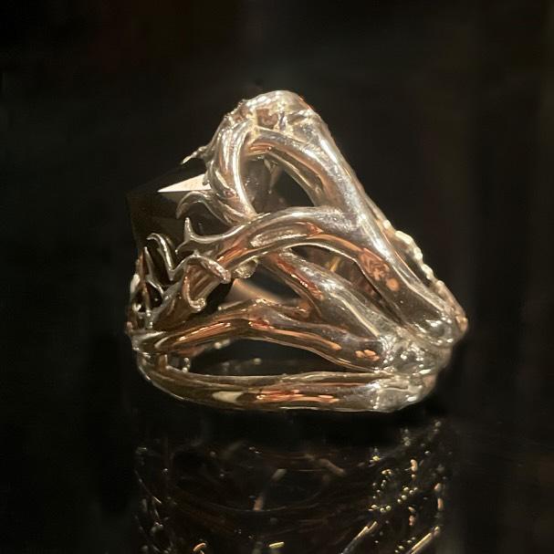 Black Eye Stone Ring -Solid Sterling Silver, Handmade, comfort fit