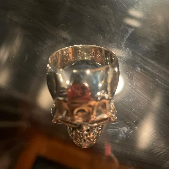 Skull Ring -Solid Sterling Silver, Handmade, comfort fit