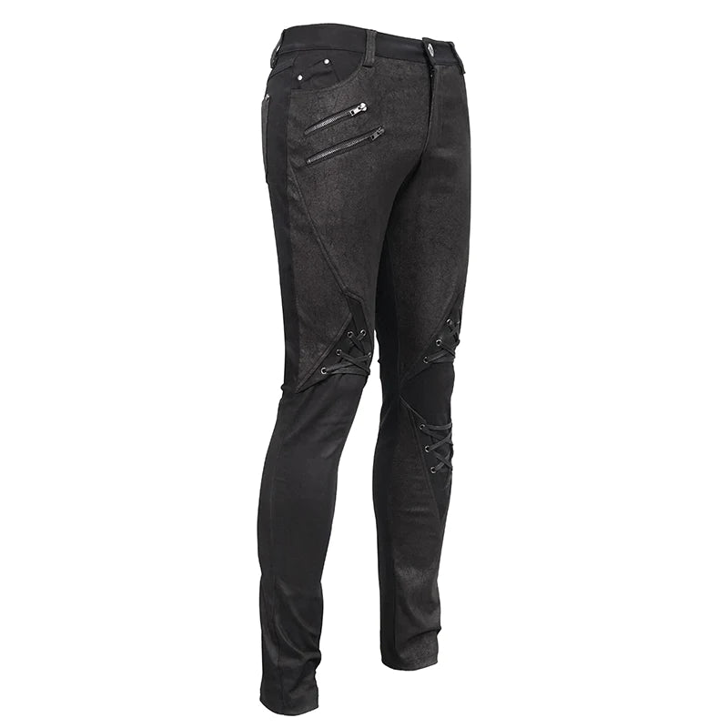 Black Punk Gothic Double Layered Two Piece Trousers