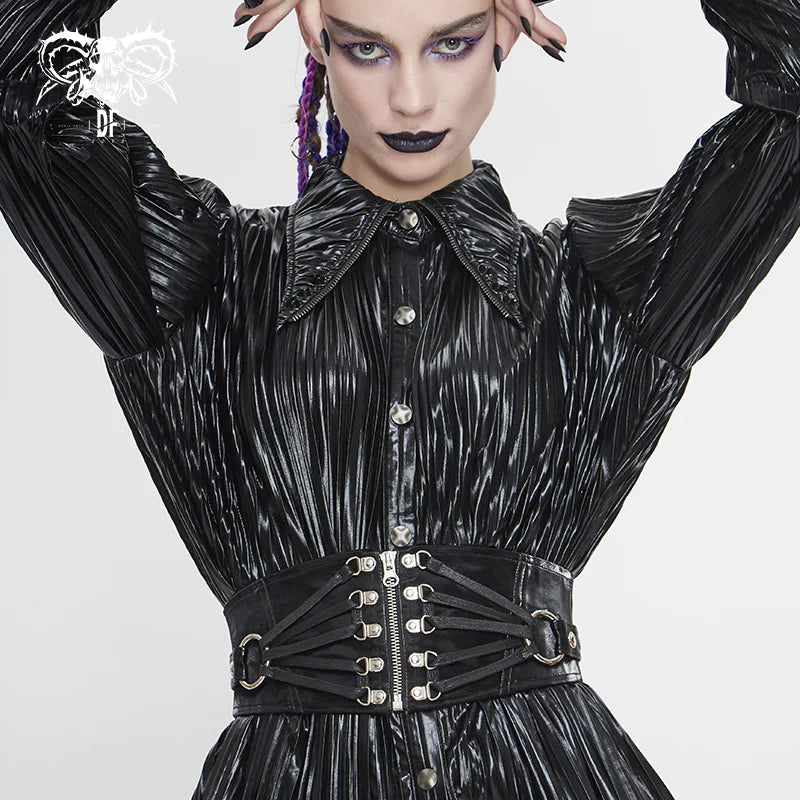 Punk Zip-Up Women's Corset Belt