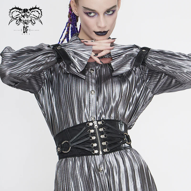 Punk Zip-Up Women's Corset Belt