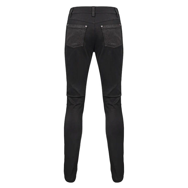 Black Punk Gothic Double Layered Two Piece Trousers