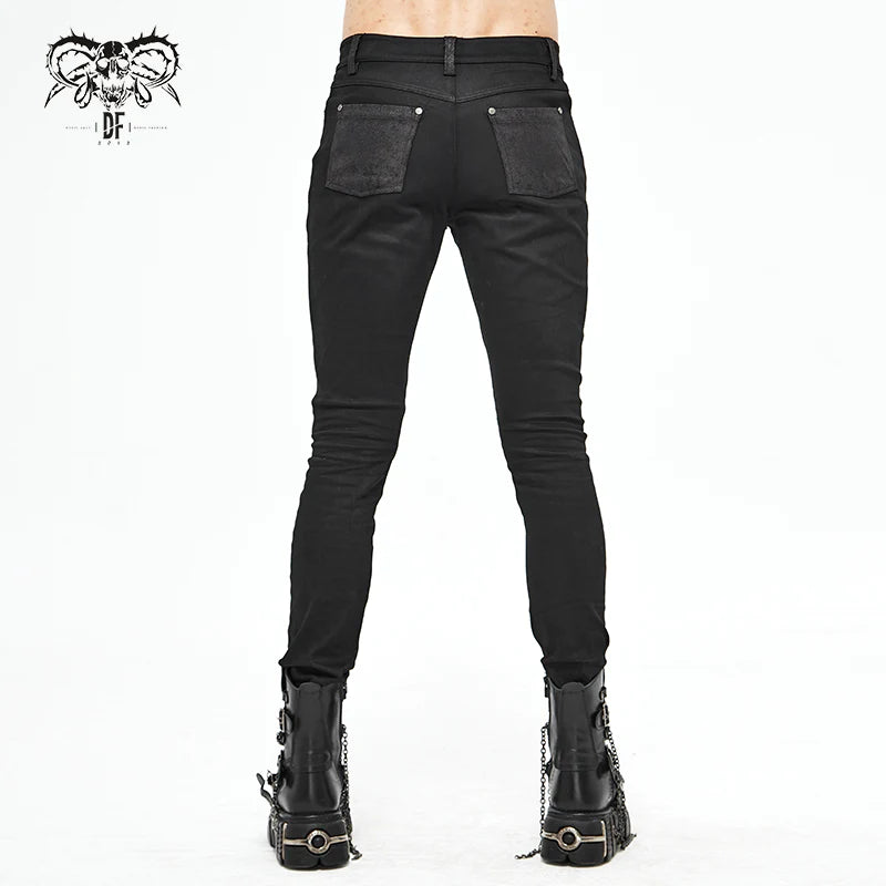 Black Punk Gothic Double Layered Two Piece Trousers