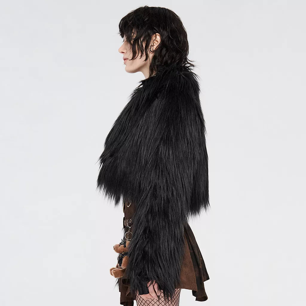 Gothic Punk Faux Fur Coat