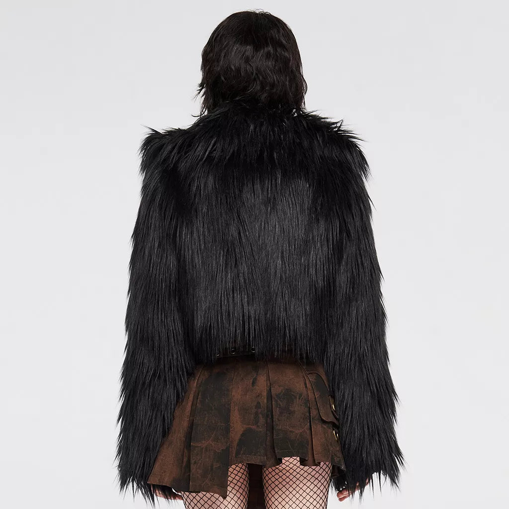 Gothic Punk Faux Fur Coat