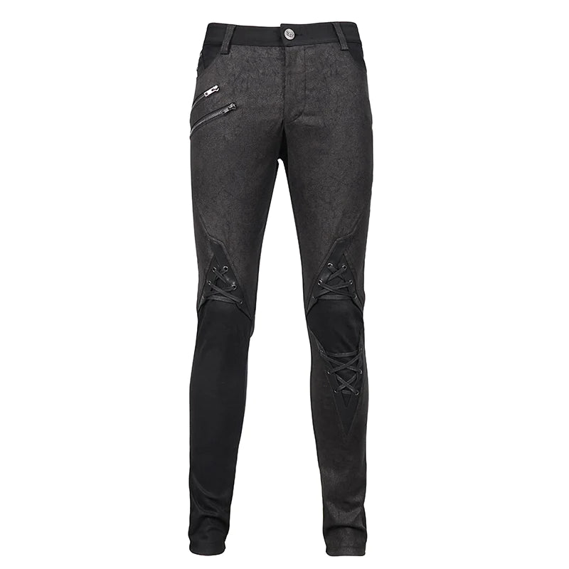 Black Punk Gothic Double Layered Two Piece Trousers