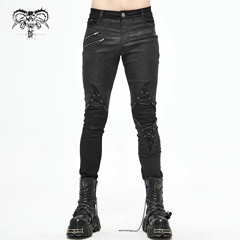Black Punk Gothic Double Layered Two Piece Trousers