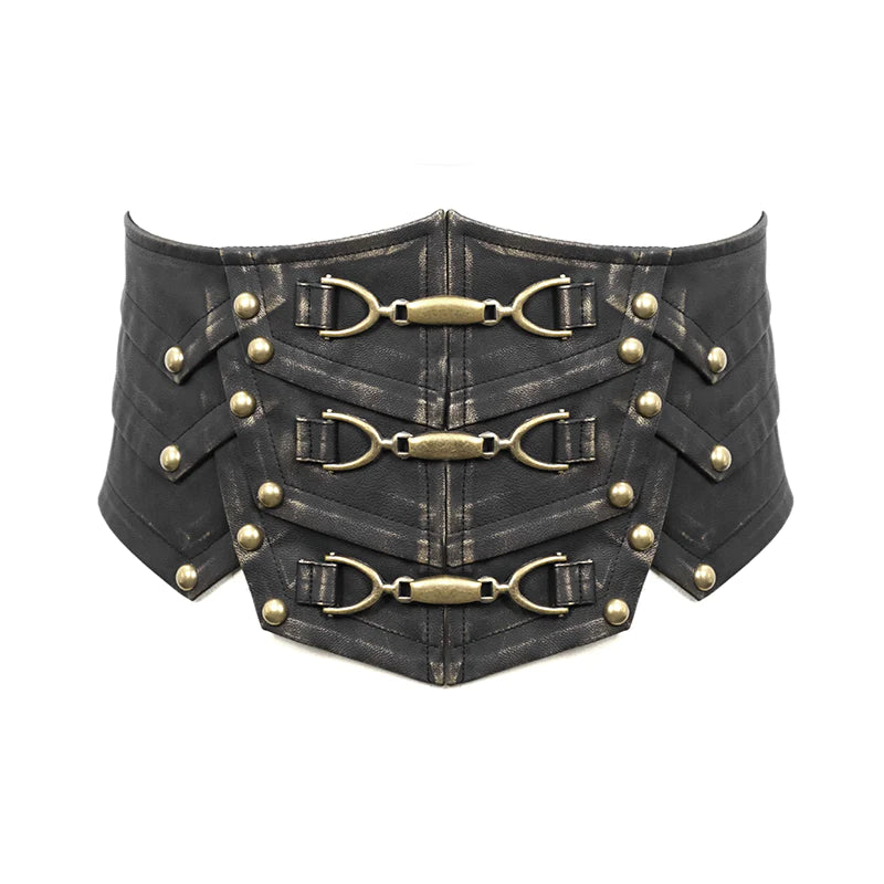 Metallic Bronze Steampunk Men's Waist Cincher
