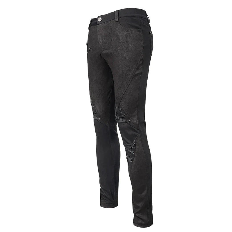 Black Punk Gothic Double Layered Two Piece Trousers