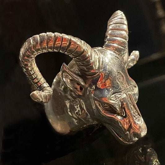 The Goat -Solid Sterling Silver, Handmade, comfort fit