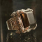 Stone Claw Ring  -Solid Sterling Silver, Handmade, comfort fit