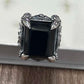 Stone Claw Ring  -Solid Sterling Silver, Handmade, comfort fit