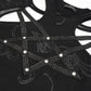 mesh armed shirt connected by a faux leather Pentagram faux leather