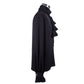 Victorian Gothic Flounce Cuff Mens Classic Black Chiffon Shirt