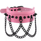 Punk Black Rivets Choker Chain collar