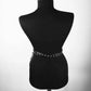 Black Gothic PU Leather Harness Belt fully adjustable chains for any style punk bdsm style