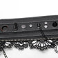 Gothic Punk Victorian heavy duty leather studded spiked collar with chains lace and rivets metal lolita