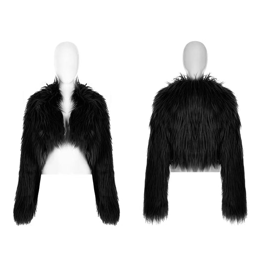 Gothic Punk Faux Fur Coat