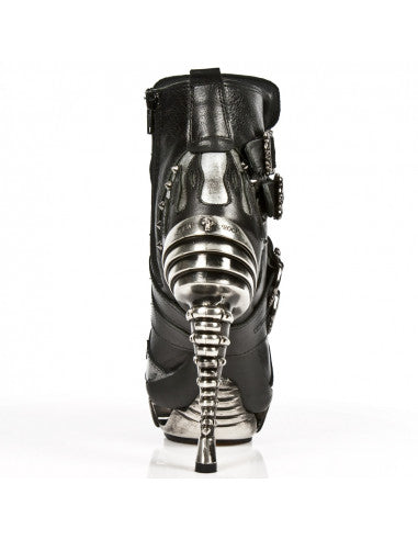 Metal Heel Spikes and a Cross ANKLE BOOT PUNK