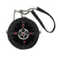 *CLEARANCE*Black Gothic Victorian Round Pentagram Hand Bag