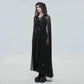 mesh see through Women's shawl cape with hood with chest straps