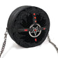 *CLEARANCE*Black Gothic Victorian Round Pentagram Hand Bag