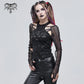 mesh armed shirt connected by a faux leather Pentagram faux leather