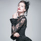 Gothic Victorian sexy women flared sleeves stretchy rose lace long sleeve shawl