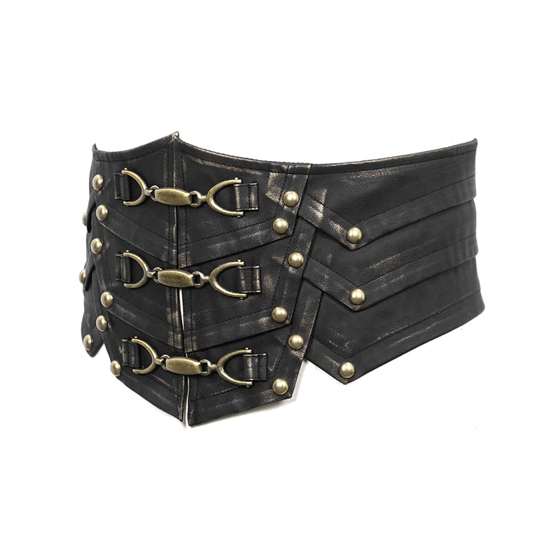 Metallic Bronze Steampunk Men's Waist Cincher