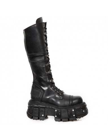 Bondage Lace-Up Tall Boot M-TANK004-C5 Classic Punk High Rise Platforms