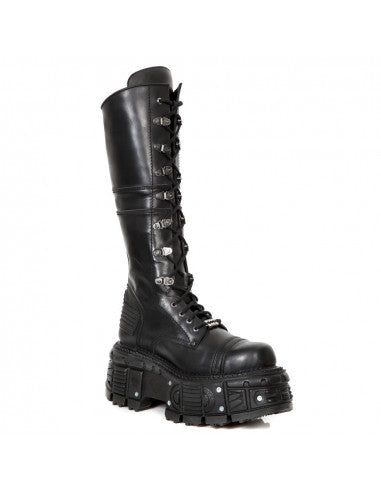 Bondage Lace-Up Tall Boot M-TANK004-C5 Classic Punk High Rise Platforms