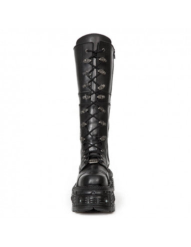 Bondage Lace-Up Tall Boot M-TANK004-C5 Classic Punk High Rise Platforms